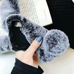 Smartphone Case Grey Fox Fur Grid Design Dirt-Resistant & Anti-Knock