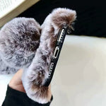 Smartphone Case Grey Fox Fur Grid Design Dirt-Resistant & Anti-Knock