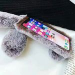 Smartphone Case Grey Fox Fur Grid Design Dirt-Resistant & Anti-Knock