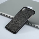 Smartphone Case Handmade Python Leather Back & Corner Coverage