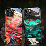 Smartphone Case Mount Fuji Design Sound-Activated LEDs