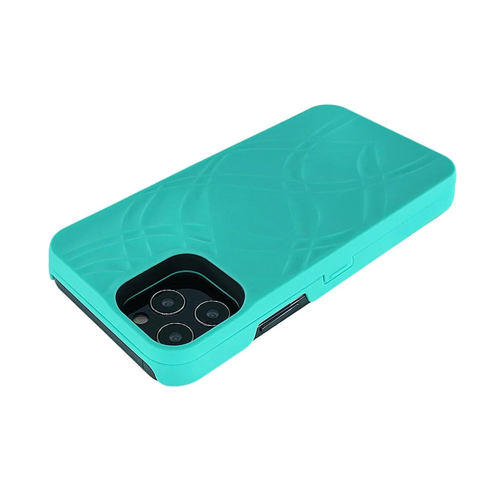 Smartphone Wallet Case Built-In Mirror Card Storage Shock-Resistant Protection