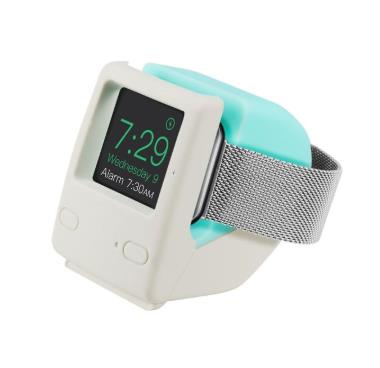 Smartwatch Charging Stand Silicone Retro Computer Design Compact & Portable