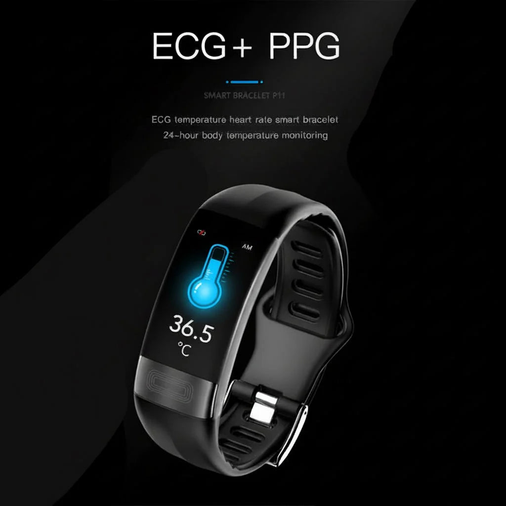 Smartwatch ECG Heart Rate & Blood Pressure Monitoring