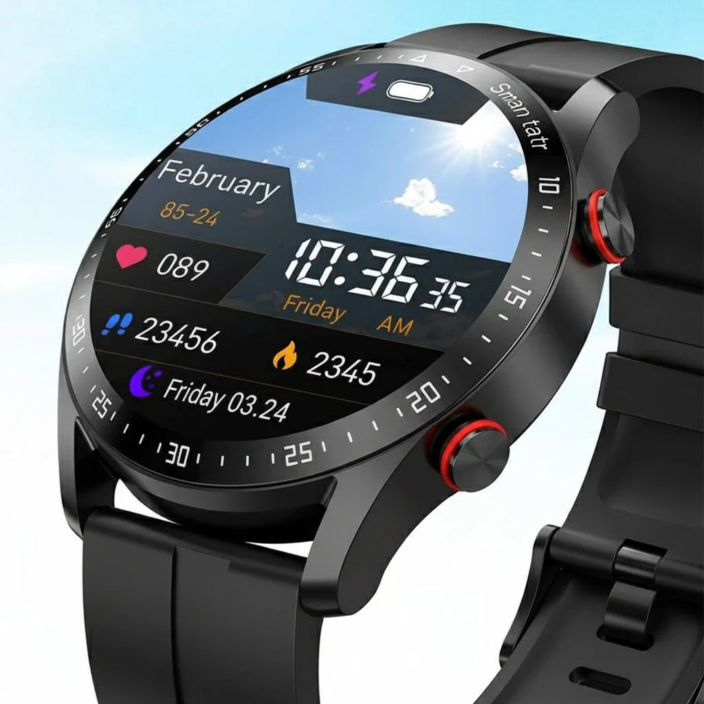 Smartwatch ECG & PPG Monitoring Calling Function