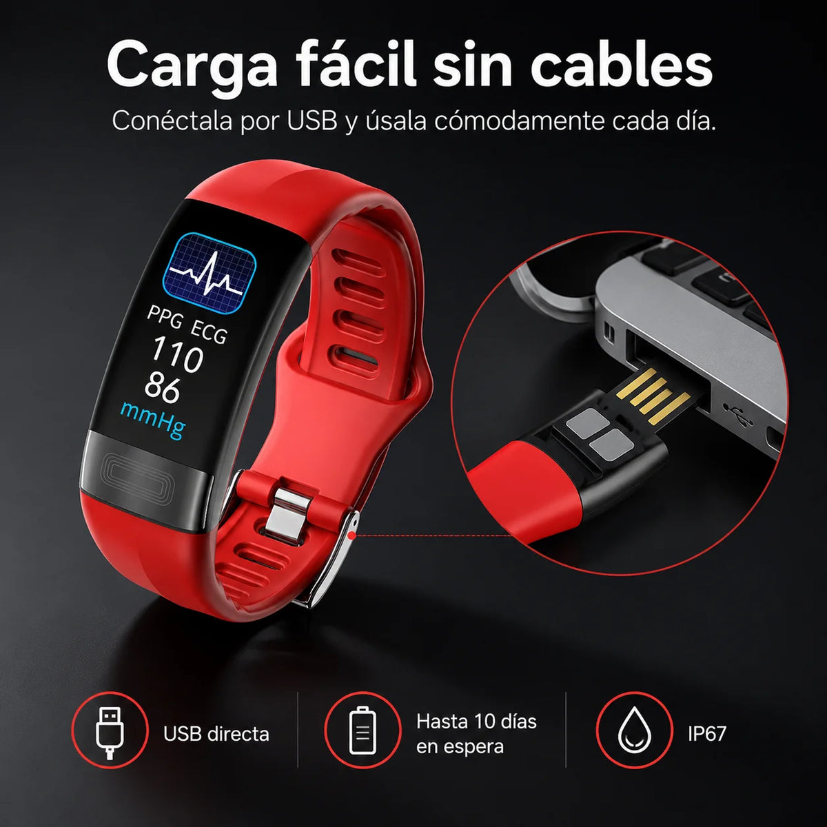 Smartwatch ECG Sleep Tracking Water-Resistant IP67