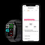 Smartwatch Needle-Free Blood Sugar Tracking App Alerts