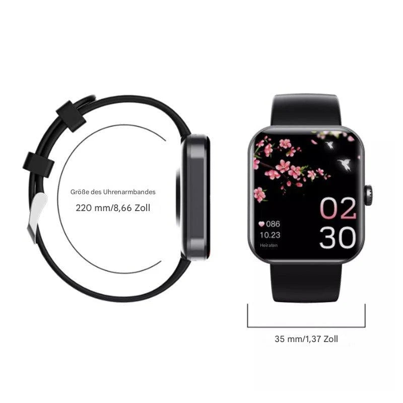 Smartwatch Non-Invasive Glucose Monitoring Heart Rate & Sleep Tracking