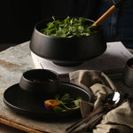 Snack Bowl Porcelain Matte Black Finish