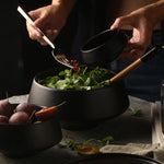 Snack Bowl Porcelain Matte Black Finish