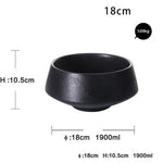 Snack Bowl Porcelain Matte Black Finish