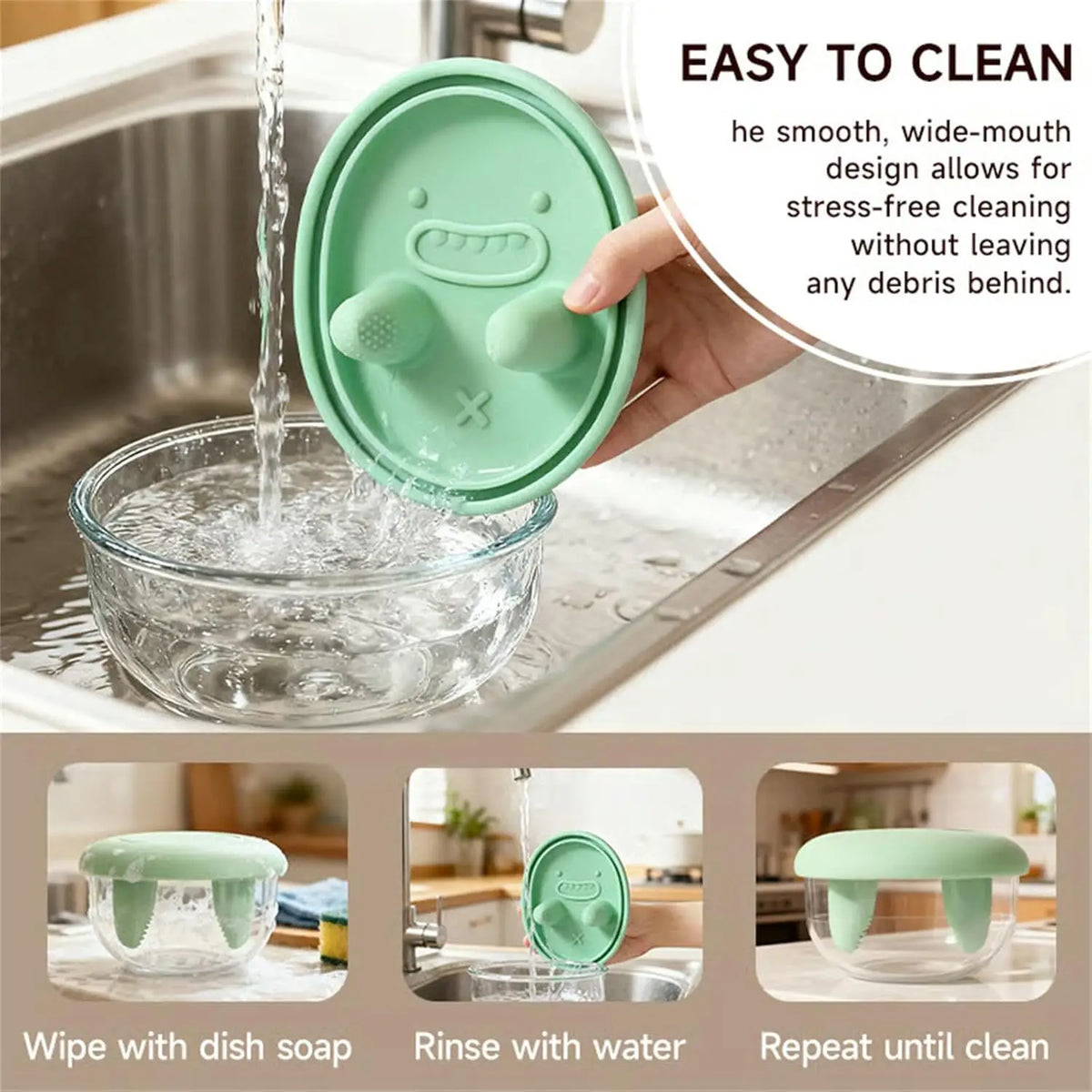 Snack Bowl Silicone One-Press Dispenser