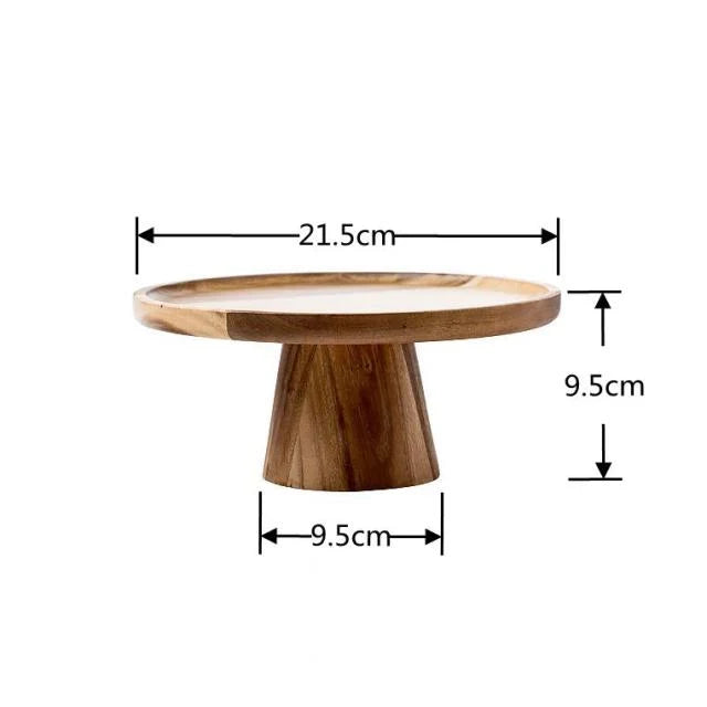 Snack Plate Round Wood Japanese-Inspired Design Five Sizes