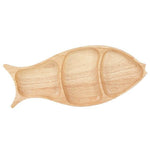 Snack Plates Fish-Shaped Natural Fir Wood