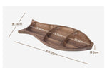 Snack Plates Fish-Shaped Natural Fir Wood