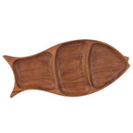 Snack Plates Fish-Shaped Natural Fir Wood