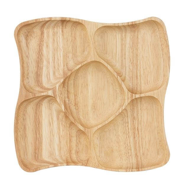 Snack Plates Fish-Shaped Natural Fir Wood