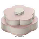 Snack Storage Box Rotating Lid 10 Compartments Non-Slip Base