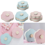 Snack Storage Box Rotating Lid 10 Compartments Non-Slip Base