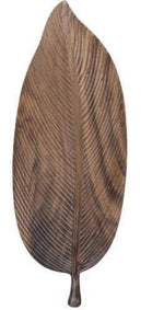Snack Tray Solid Walnut Leaf-Shaped