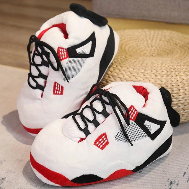 Sneaker Slippers Plush Fleece Lining Non-Slip Sole
