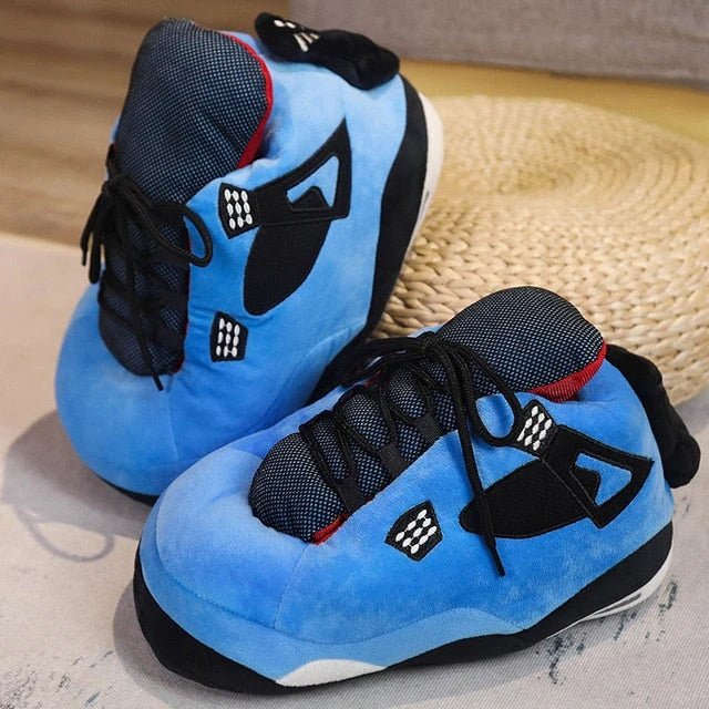Sneaker Slippers Plush Fleece Lining Non-Slip Sole