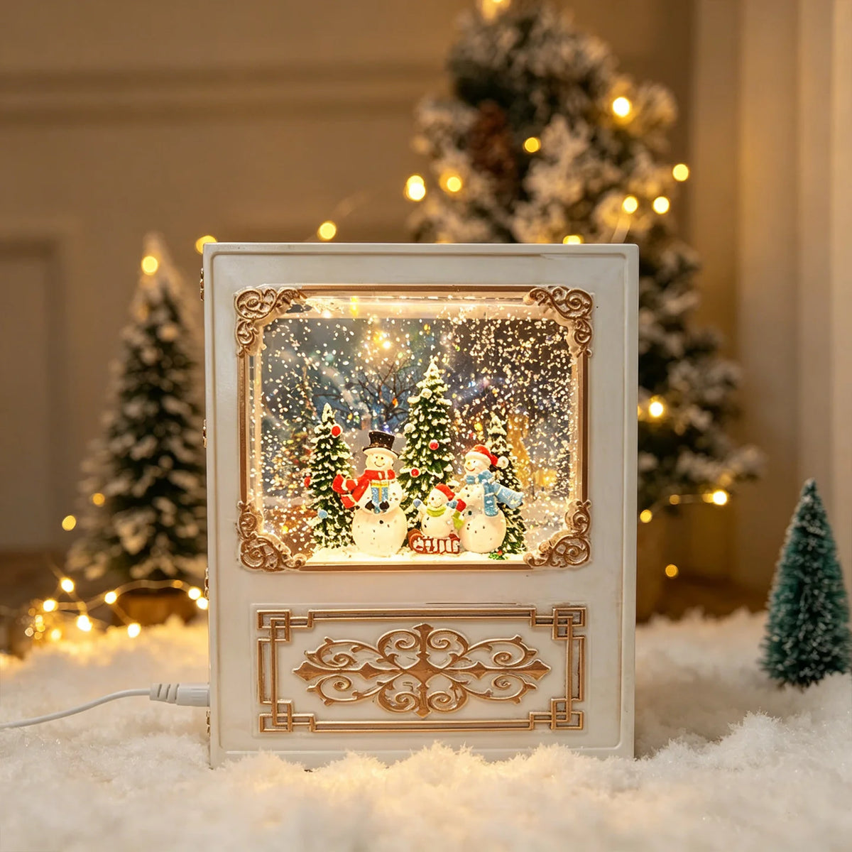 Snow Globe Decoration Santa Scene LED Light