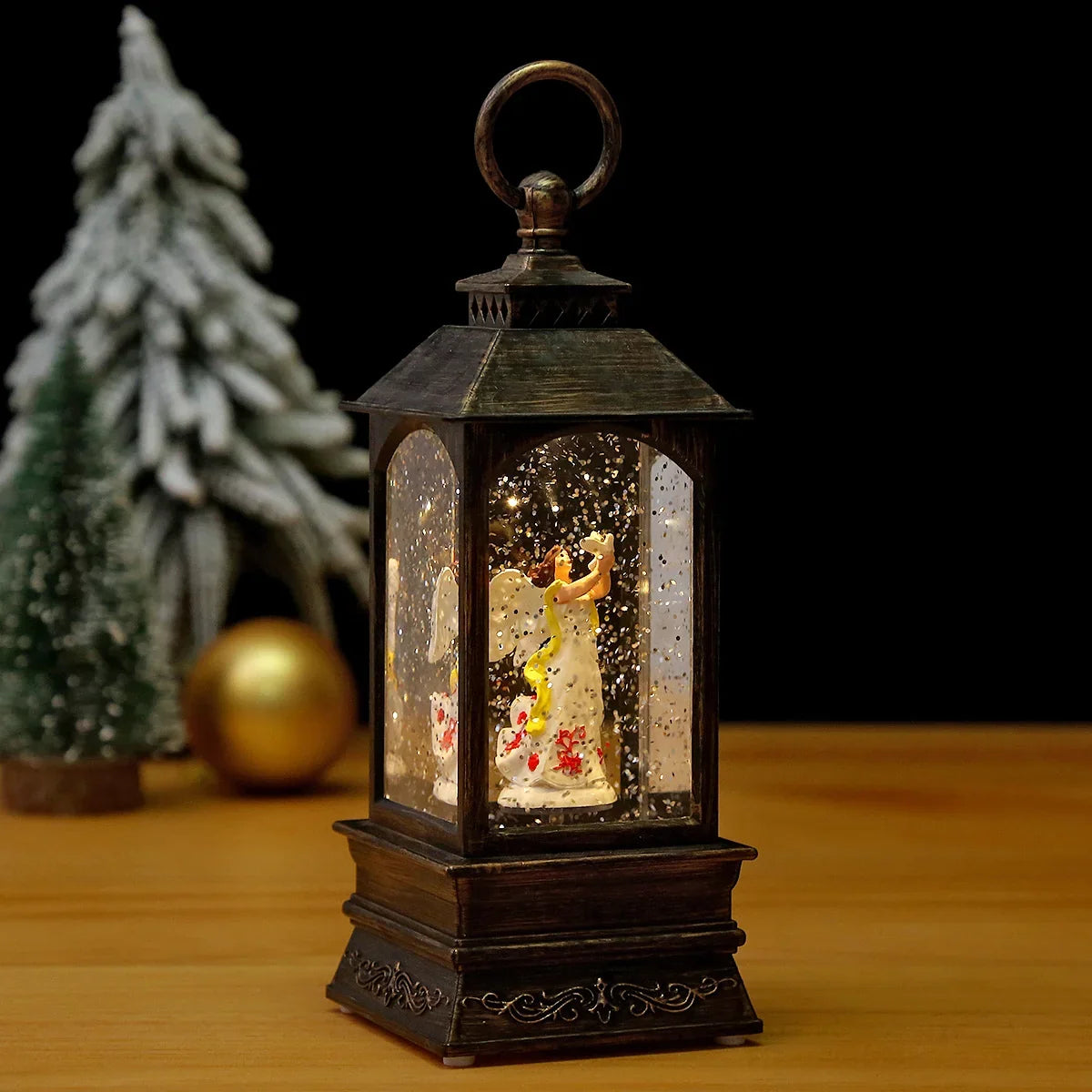 Snow Globe Lantern Illuminated Compact Durable