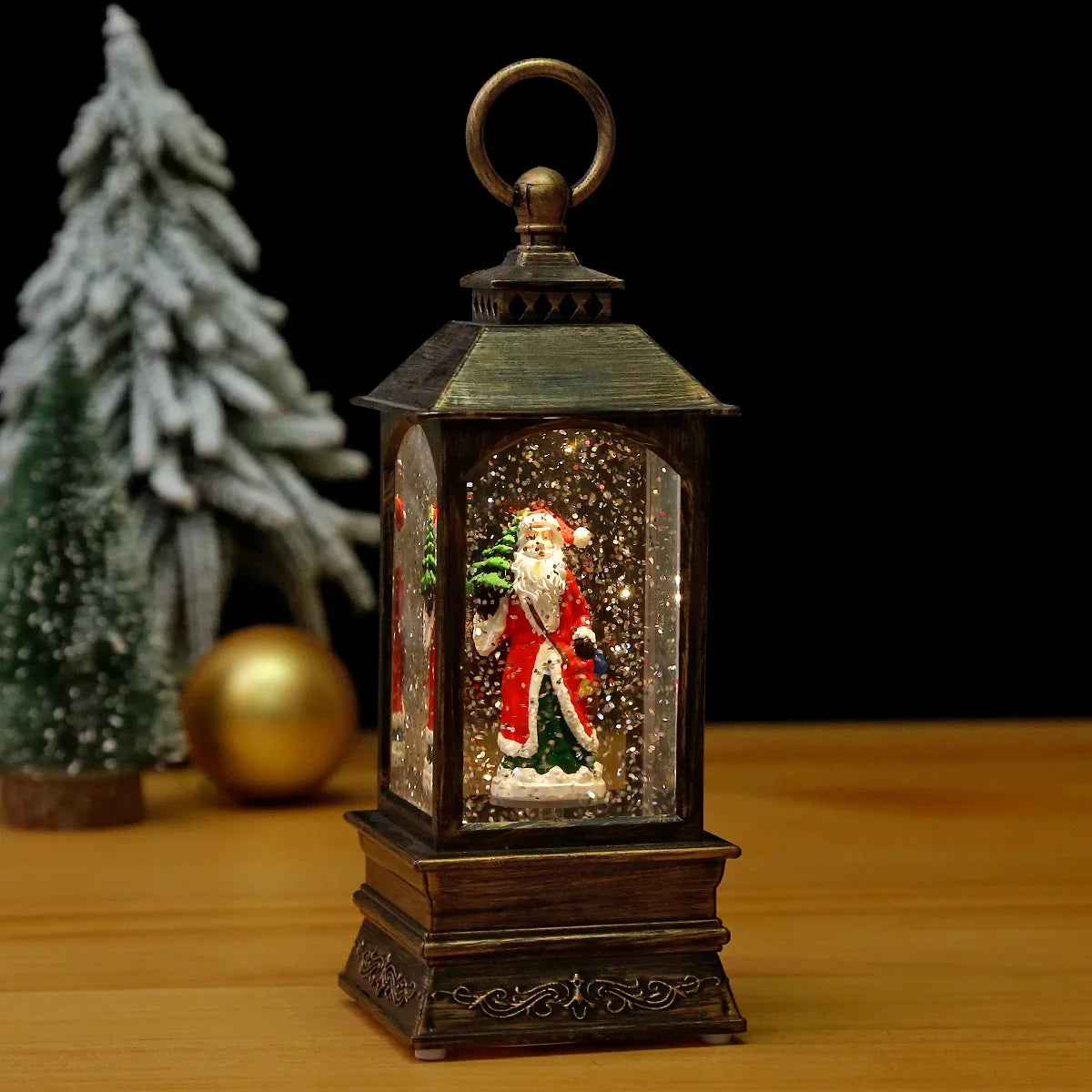 Snow Globe Lantern Illuminated Compact Durable