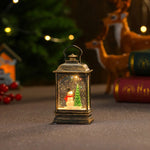 Snow Globe Lantern LED Lights & Shimmering Snow