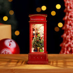 Snow Globe Lantern LED Lights & Shimmering Snow
