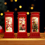 Snow Globe Lantern LED Lights & Shimmering Snow