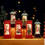Snow Globe Lantern Sparkling Snow Effect & Warm Light