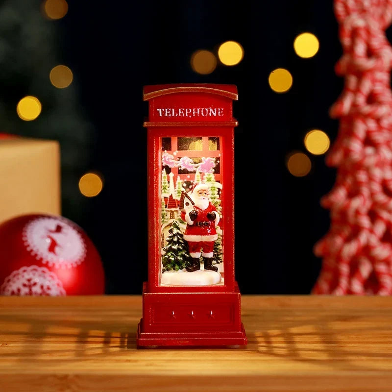 Snow Globe Lantern Sparkling Snow Effect & Warm Light