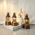 Snow Lantern Moving Snowman Scene & Warm LED Light