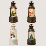 Snow Lantern Moving Snowman Scene & Warm LED Light