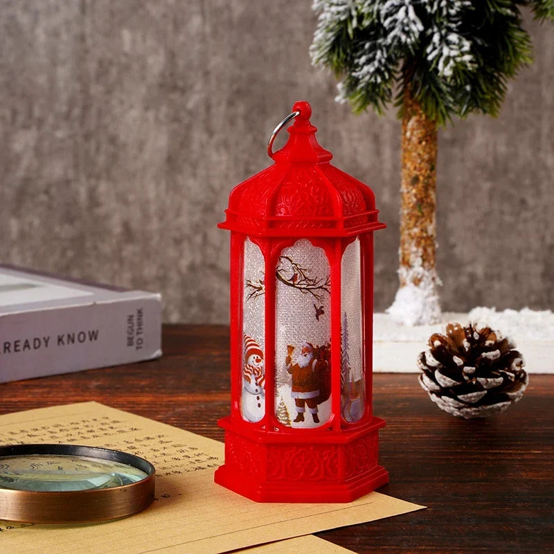 Snow Lantern Rotating Scene Warm LED Battery Powered