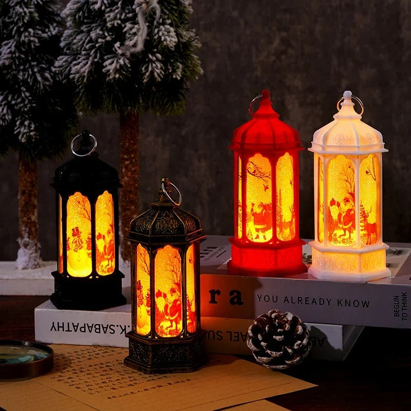 Snow Lantern Rotating Scene Warm LED Battery Powered