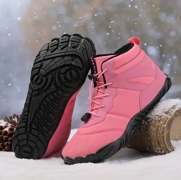 Snow Shoes Fleece-Lined Waterproof Canvas & Rubber Outsole