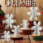 Snowflake Ornament White Lightweight & Durable Easy Hang