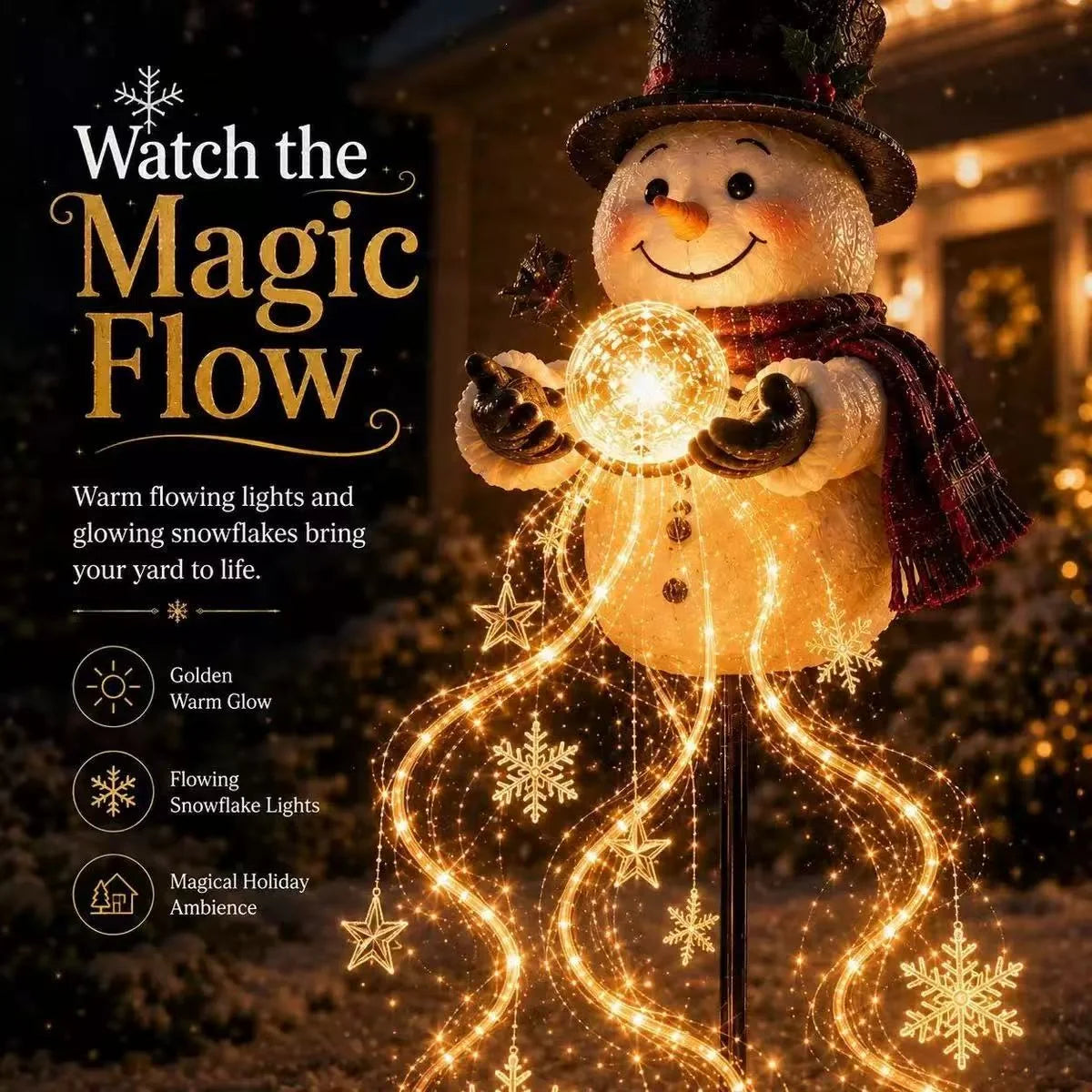 Snowman Figure Integrated LED Weatherproof Indoor Outdoor Decoration