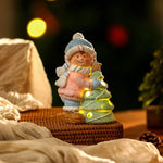 Snowman Figurine LED-Lit Shelf & Table Decor