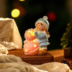 Snowman Figurine LED-Lit Shelf & Table Decor