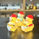 Snowman Figurine Sitting & Reading Battery-Free