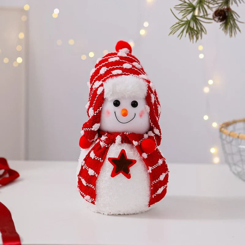 Snowman Figurine Soft Fabric & Festive Design Multiple Sizes