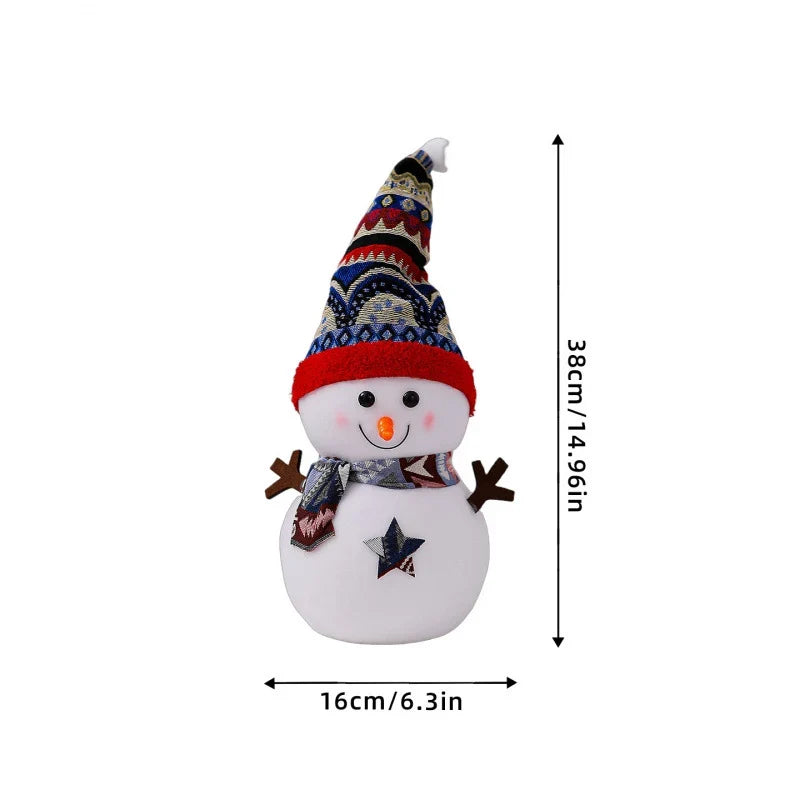 Snowman Figurine Soft Fabric & Festive Design Multiple Sizes