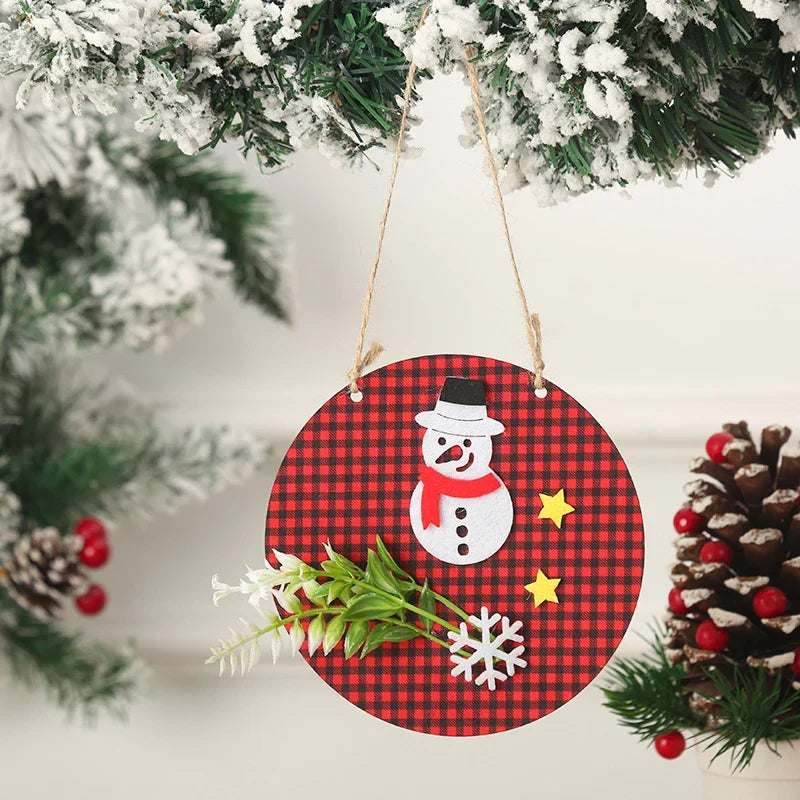 Snowman Ornament Felt & Cardboard Easy Hang