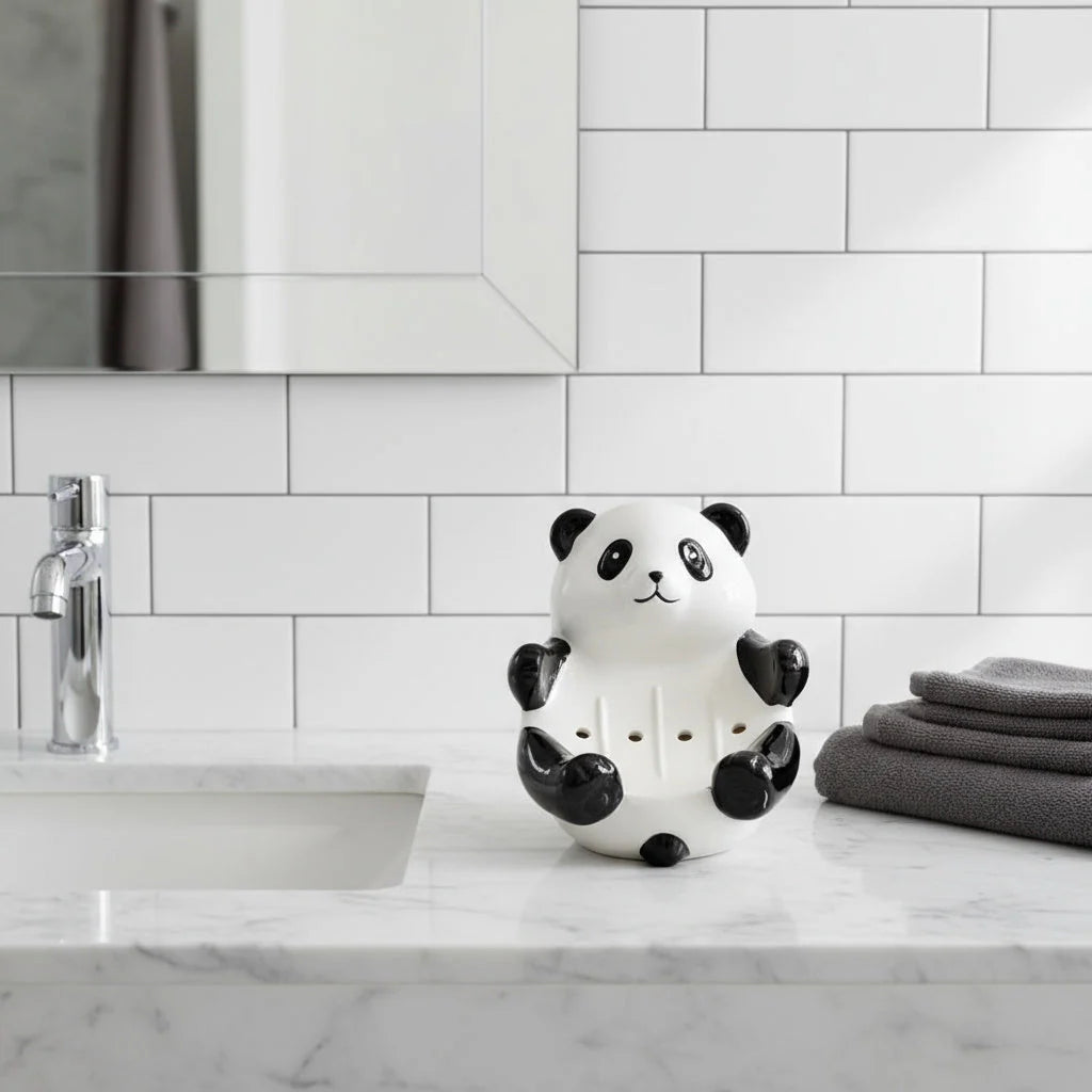 Soap Dispenser Ceramic Panda Design Pump-Top