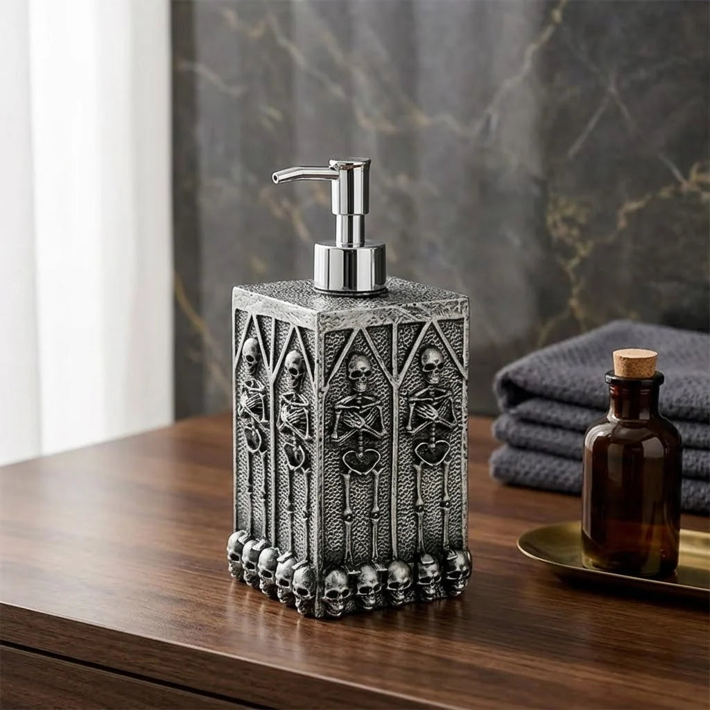 Soap Dispenser Resin Gothic Skeleton Design