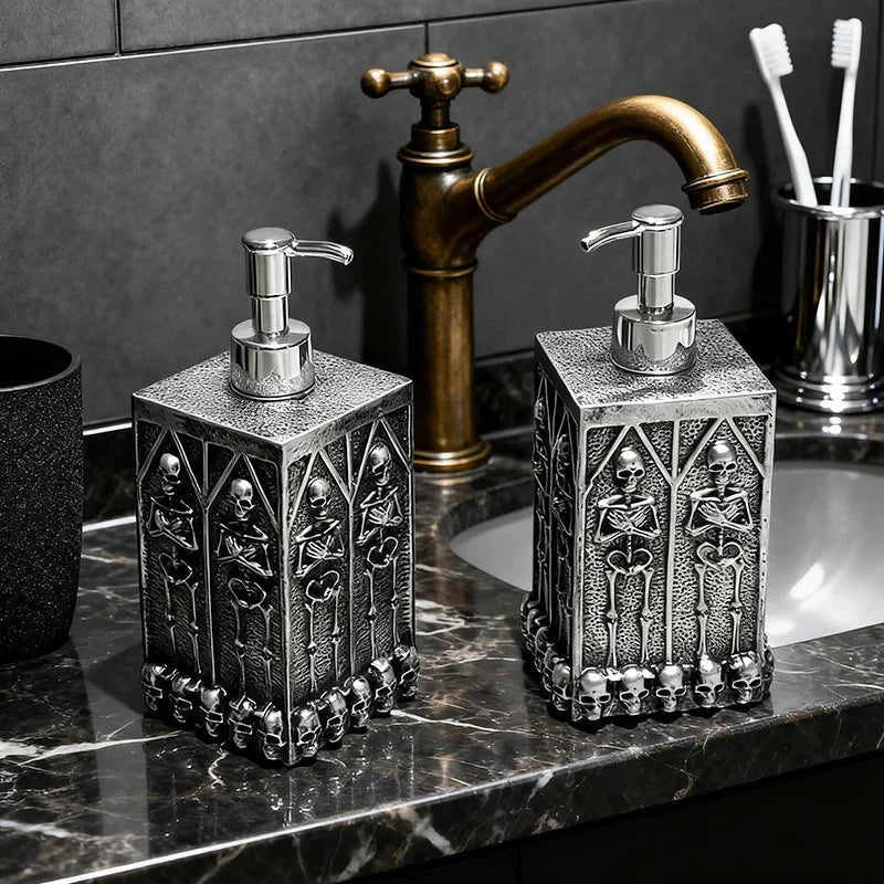 Soap Dispenser Resin Gothic Skeleton Design